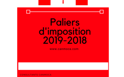 2019-2018 Canada – Rangos de impuestos