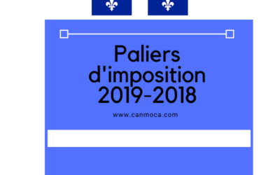 2019-2018 Quebec – Rangos de impuestos