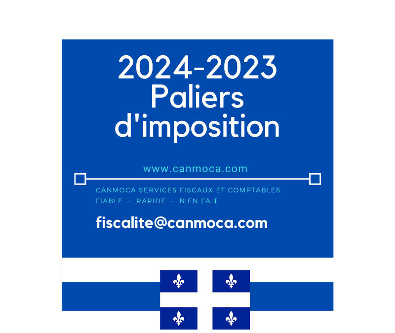 2024-2023 Quebec – Rangos de impuestos