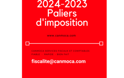 2024-2023 Canada – Rangos de impuestos