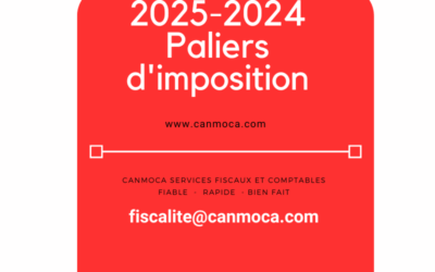 2025-2024 Canada – Rangos de impuestos