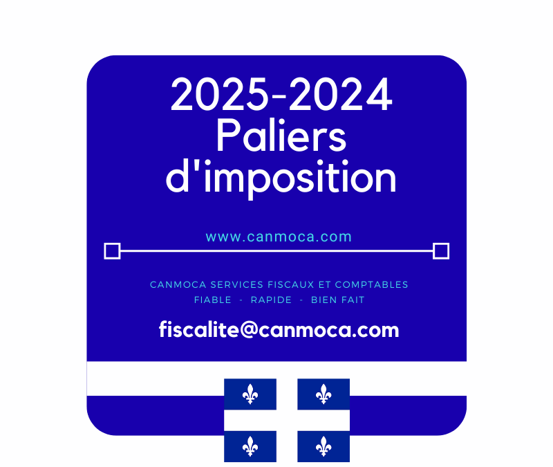 2025-2024 Quebec – Rangos de impuestos
